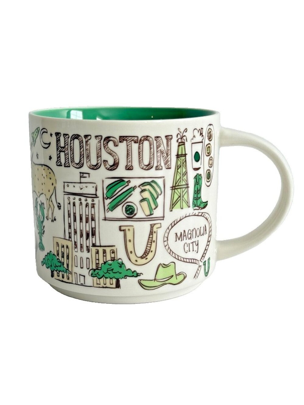Starbucks Been There Series Houston Texas 14oz Ceramic Coffee Tea Mug 2018